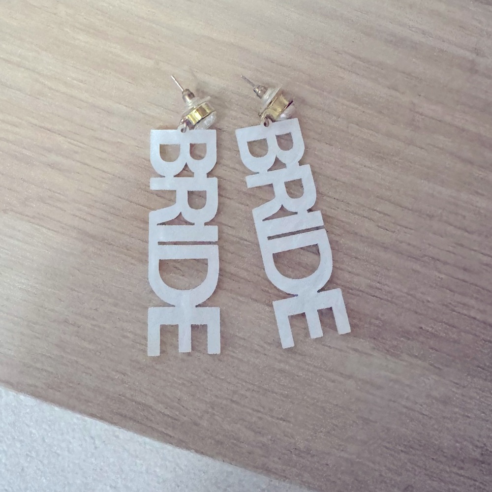 White Bride Earrings